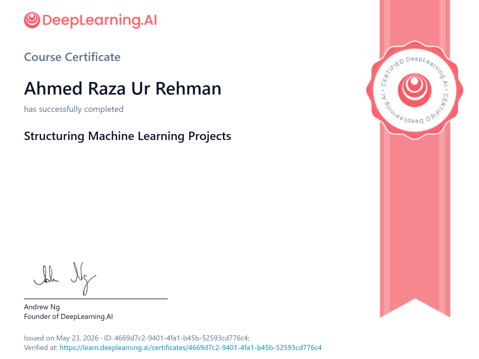 Structuring Machine Learning Projects